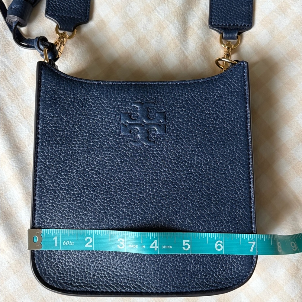 Tory Burch Navy Leather Tassel Crossbody Bag - Picture 4 of 14